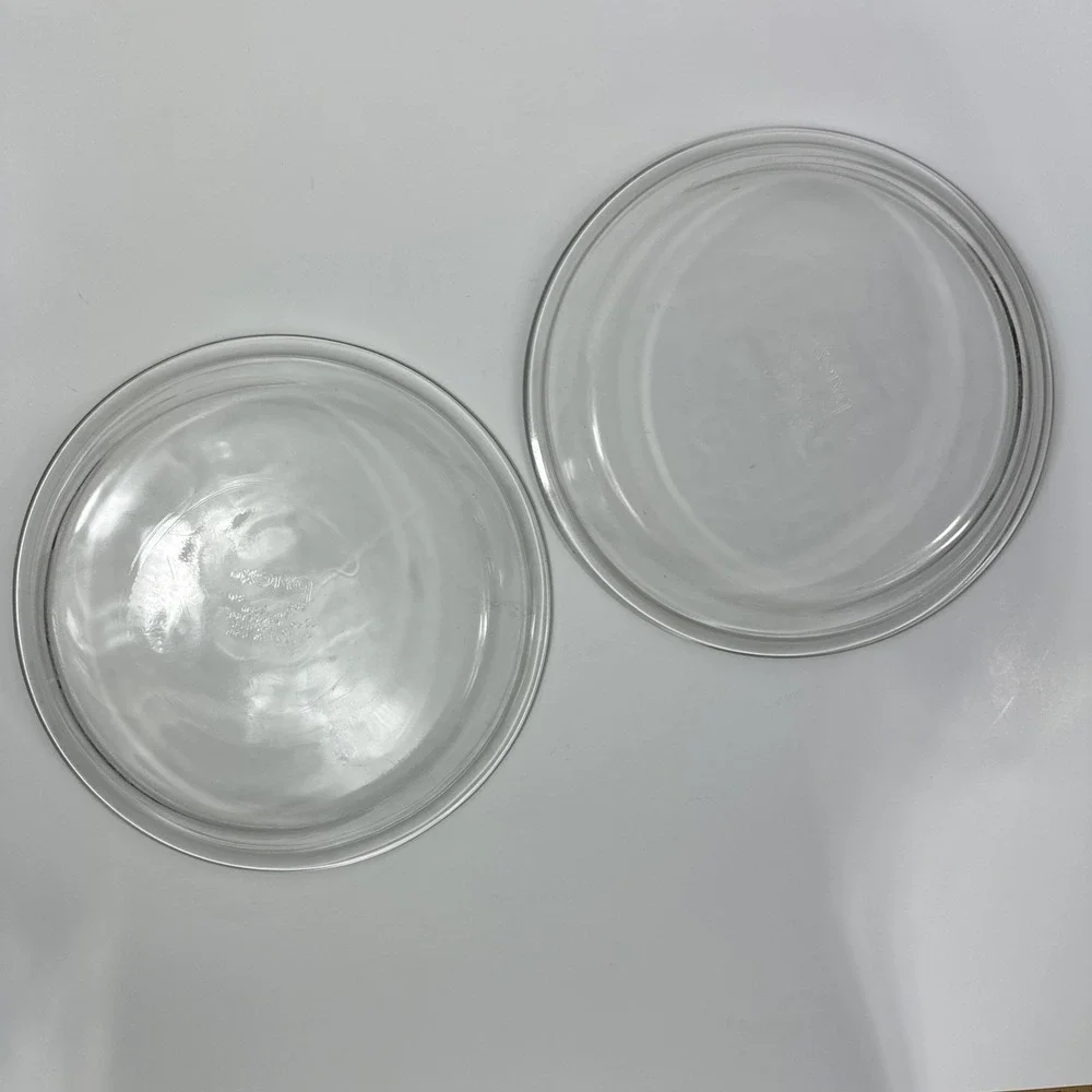 2‎ Vintage Pyrex Pie Baking Dish Pan Corning USA #209 Glass  9 inch